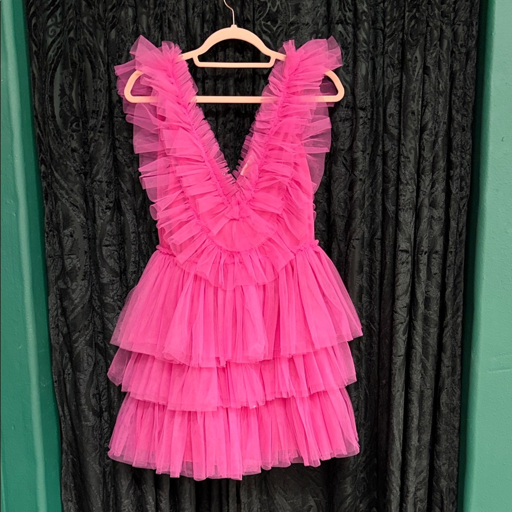 Pink Ruffled Women’s Dress size medium